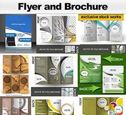 精美的宣传单/三折页模板：Flyer and Brochure - 25x EPS